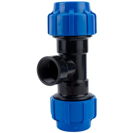 Картинка Тройник переходной ПНД внутренняя резьба 50х1 1/4"х50 ТПК-АКВА Политэк