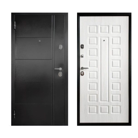 Дверь Форпост TD7-3 960х2050 Левая Антик тёмно-коричневый пан МДФ беленый дуб с фурнитурой и цилиндром G35001