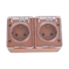 Картинка Розетка 2-местная IP54 16А 250B Терракотовый Systeme Electric ATLASDESIGN Profi54