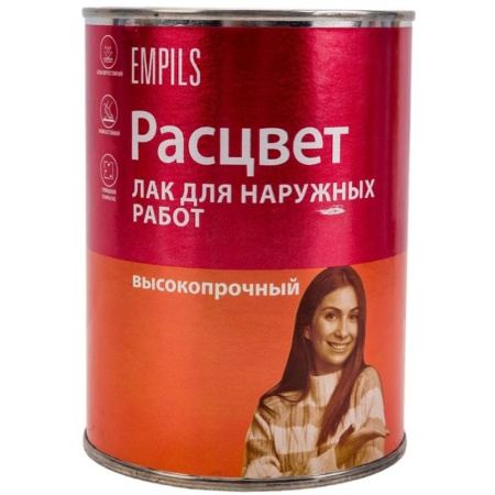 Лак алкидный для наружных работ 0,8 кг Расцвет
