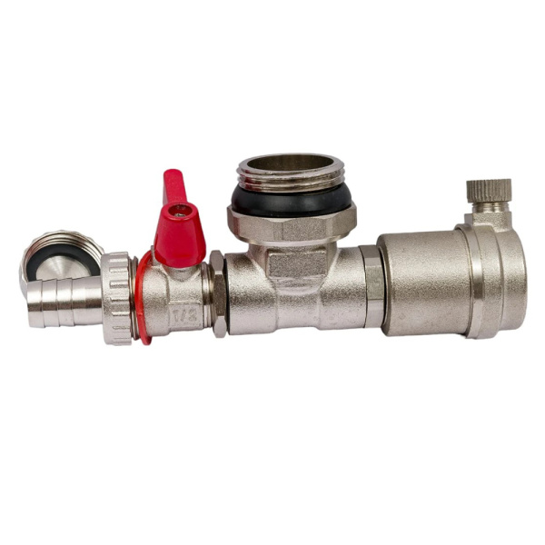 Картинка Тройник коллекторный 1' в сборе с автоматическим воздухоотводчиком MVI