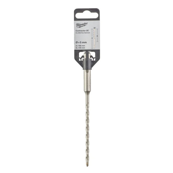 Картинка Бур 5х160 мм SDS-plus 2 грани CONTRACTOR Milwaukee