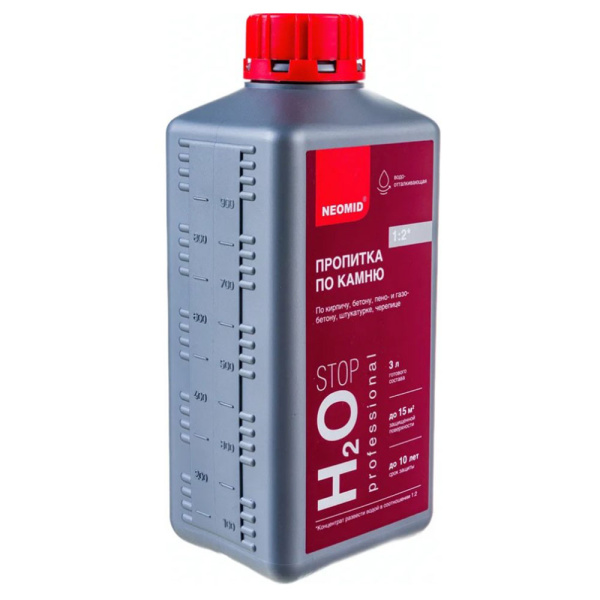 Картинка Гидрофобизатор-влагоизолятор Пропитка по камню 1 л NEOMID Н2О-стоп