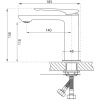 Картинка Смеситель для раковины латунь VALFEX Callisto Black VF.10817-7