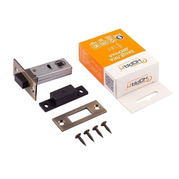 Картинка Нора-М Защелка дверная магнитная С-50 М Старая бронза