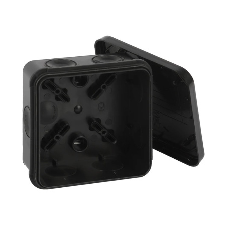 Картинка TYCO коробка распределительная 85х85х45 мм двухкомпонентная 8 вводов IP65 Черная Ruvinil