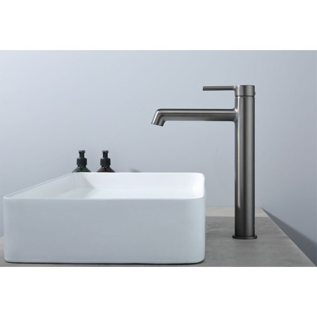 Картинка Смеситель для умывальника высокий Графит RAGLO 9R20.15.09