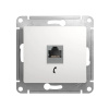 Розетка телефонная RJ11 в рамку Белая Systeme Electric GLOSSA