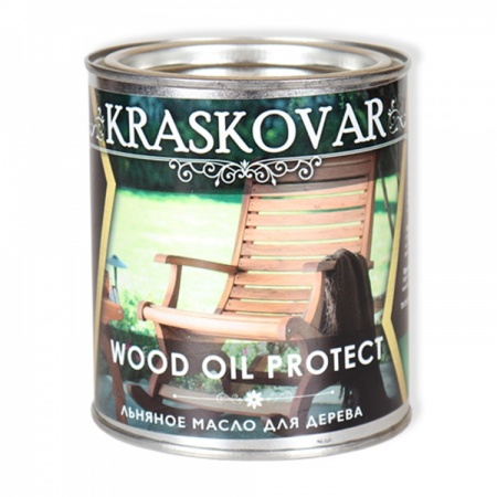 Масло льняное для дерева Kraskovar Wood Oil Protect 0,75 л