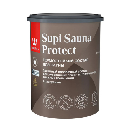 Защитный состав для саун полуматовый 0,9 л Tikkurila/Tikkivala Supi Sauna Protect