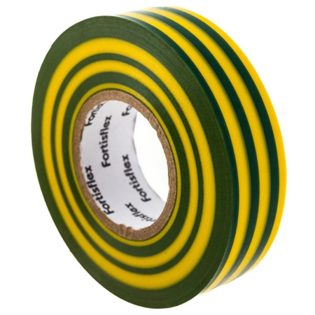 Картинка Изолента ПВХ 19х0.15 мм х 20 м Желто-зеленая 71237 КВТ