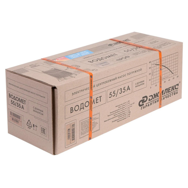 Картинка Насос колодезный ВОДОМЕТ 55/35 А донный фильтр Джилекс