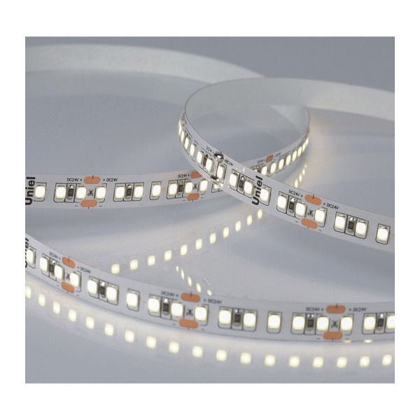 Картинка Светодиодная лента Uniel ULS-2835-168LED/m-10mm-IP20-DC24V-14W/m-5M-3000K