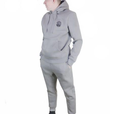 Мужской костюм с капюшоном и начесом цвет Серый размер 50 M98032N