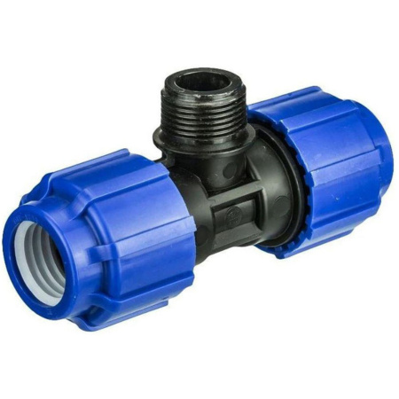 Картинка Тройник переходной ПНД наружная резьба 63х2"х63 ТПК-АКВА Политэк