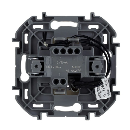 Картинка Переключатель 1 клавиша с подсветкой Слоновая кость Legrand INSPIRIA