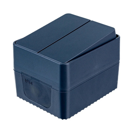 Изображение Выключатель двухклавишный Systeme Electric AtlasDesign Profi IP54 10 АХ Антрацит ATN544051 Картинка Выключатель двухклавишный Systeme Electric AtlasDesign Profi IP54 10 АХ Антрацит ATN544051