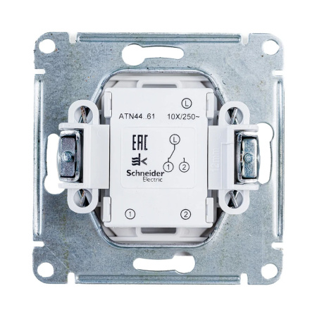 Картинка Переключатель одноклавишный в рамку Белый Systeme Electric AtlasDesign