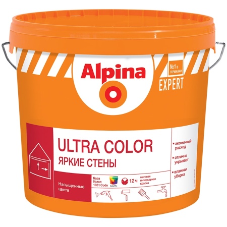 Краска Alpina Эксперт Ультра колор яркие стены BW 10 л