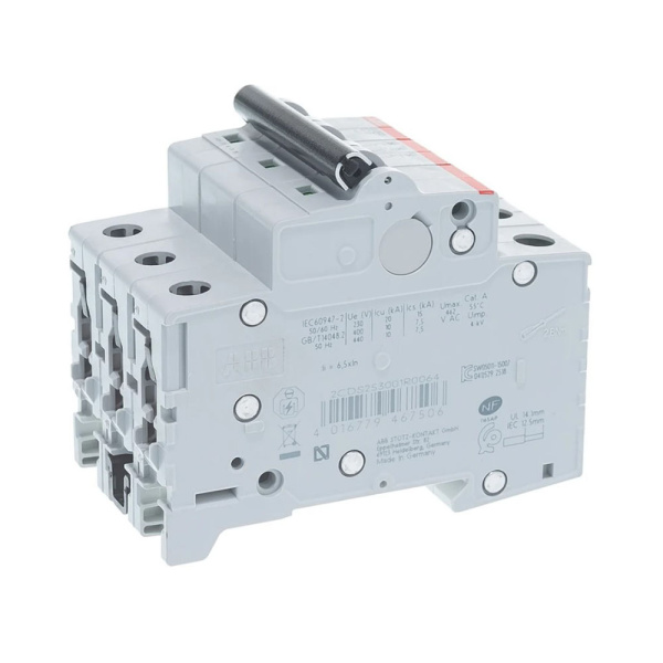 Картинка Автоматический выключатель 3п S203 С 6А 6,0кА ABB