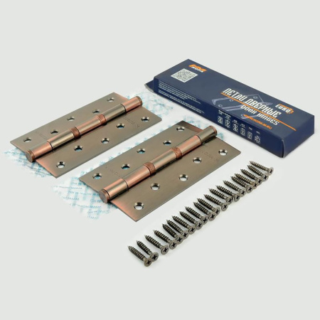 Картинка Нора-М Петля универсальная 3"-2ВВ 75х63х2.5 мм с колпочком Старая бронза