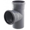 Тройник 110х110/87° для внутренней канализации Серый Политэк