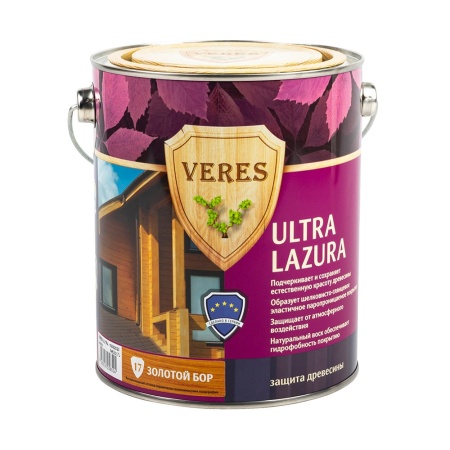 Декоративная пропитка для дерева Veres Ultra Lazura №17 Золотой бор 2,7 л