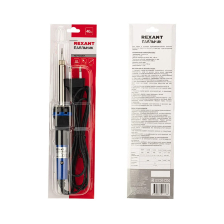 Картинка Паяльник долговечное жало Мастер 40Вт 230В REXANT 12-0123