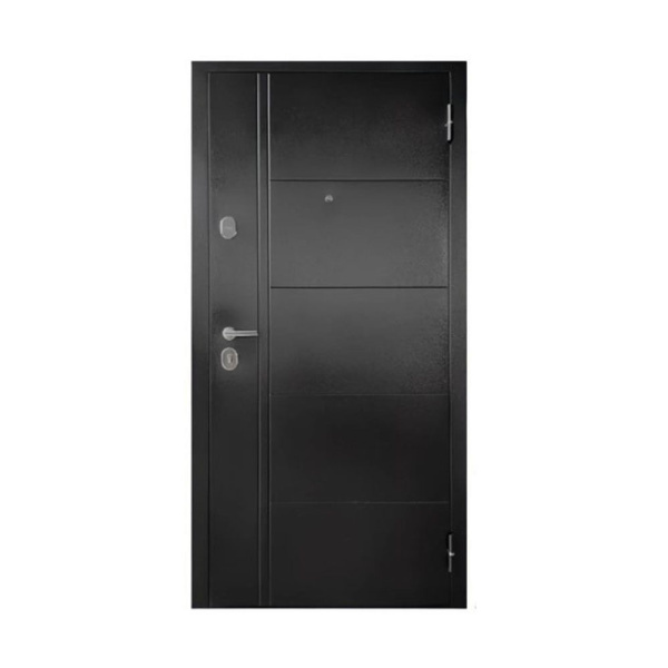 Картинка Дверь Форпост TD7-3 960х2050 Правая Антик тёмно-коричневый пан МДФ беленый дуб с фурнитурой и цилиндром G35001