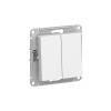 Изображение Schneider ATLASDESIGN Белый выключатель двухклавишный в рамку ATN000151 Картинка Schneider ATLASDESIGN Белый выключатель двухклавишный в рамку ATN000151