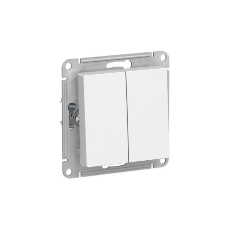 Изображение Schneider ATLASDESIGN Белый выключатель двухклавишный в рамку ATN000151 Картинка Schneider ATLASDESIGN Белый выключатель двухклавишный в рамку ATN000151
