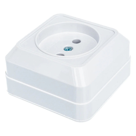 Картинка Universal Олимп розетка без заземления Белая О-0022