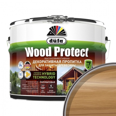 Пропитка декоративная для дерева Dufa Wood Protect Орех 10 л