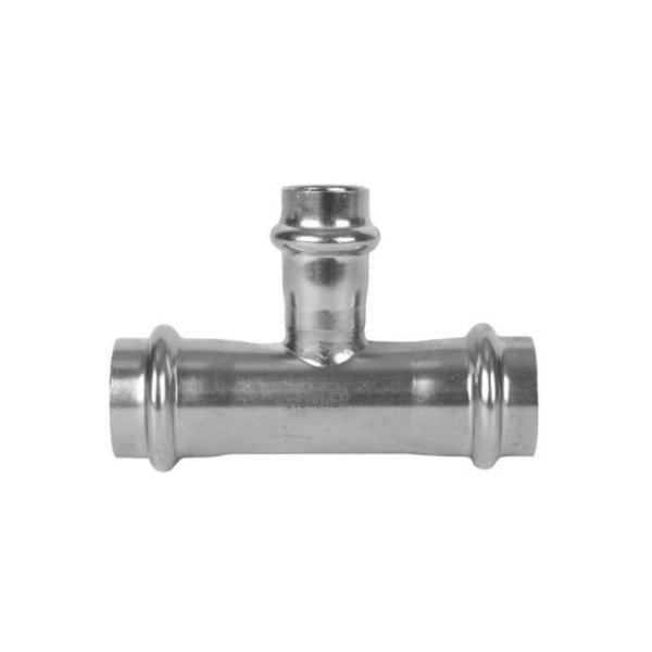 Картинка Тройник-переходник ВПр Ø 22х18х22 Нержавеющая сталь пресс ROMMER