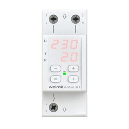 Реле напряжения VI-32 red с контролем тока Welrok