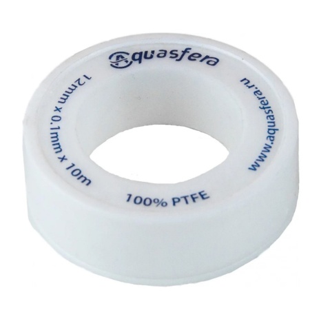 Лента ФУМ PTFE 6020 12х0,1х10000 мм катушка среда вода Aquasfera