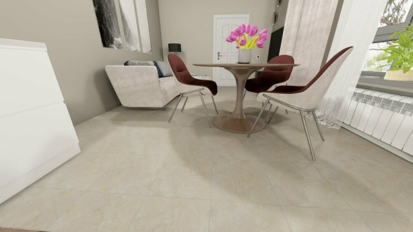 Картинка Керамогранит Unitile Damask 400х400х8 мм Бежевый