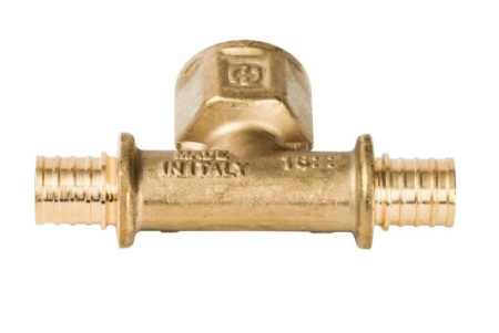 Картинка Тройник-переходник ВР 16 x R 1/2 для труб из сшитого полиэтилена аксиальный SFA-0028-001612 STOUT