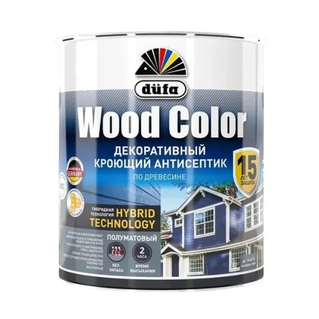 Кроющий антисептик Dufa Wood Color Серый Шелк 2,5 л