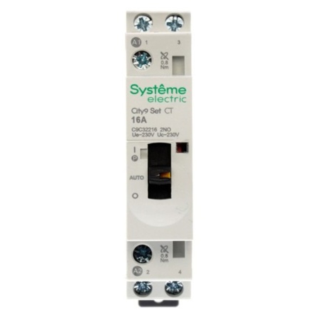 Контактор 2P 2НО 16A AC 230В-230В City9 Systeme Electric