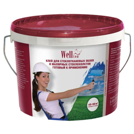 Клей для стеклообоев Готовый 10 кг Wellton
