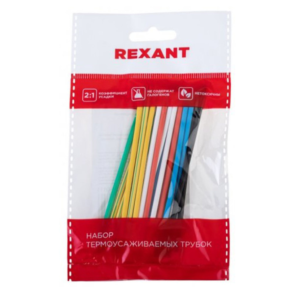 Картинка Набор термоусаживаемых трубок ТУТ нг №13 4,0/2,0 мм 100 мм REXANT