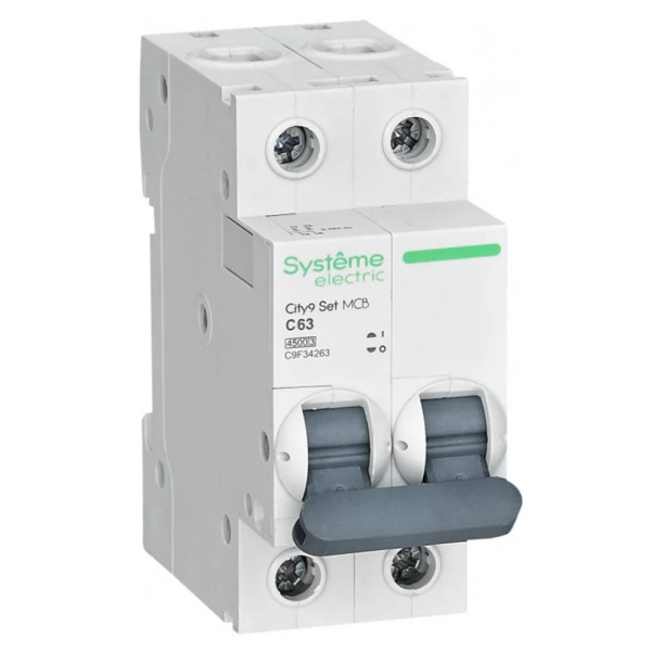 Картинка Выключатель автоматический 2п 63А С 4.5kA 230В City9 Set Systeme Electric