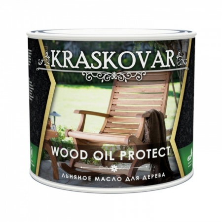 Масло льняное для дерева Kraskovar Wood Oil Protect 2,2 л