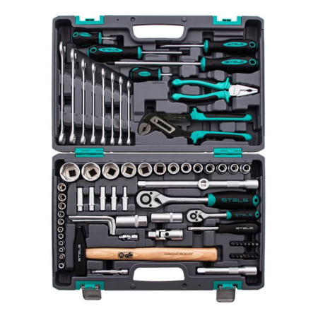 Картинка Набор инструментов пластиковый кейс 76 предметов STELS