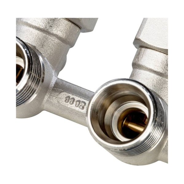 Картинка Узел нижнего подключения радиатора Угловой для однотрубной системы 3/4 STOUT