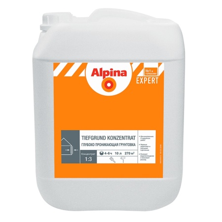 Alpina EXPERT Tiefgrund  грунтовка концетрат 10 л