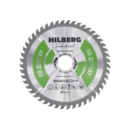 Hilberg Диск пильный по дереву 190х30-20 мм 48 зуб