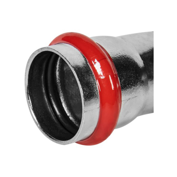 Картинка Угольник однораструбный Впр-Нпр Ø 28 мм 45° Нержавеющая сталь пресс ROMMER