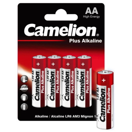 Батарейка Элемент питания алкалиновый AA/LR6 BL-4 Camelion Plus Alkaline